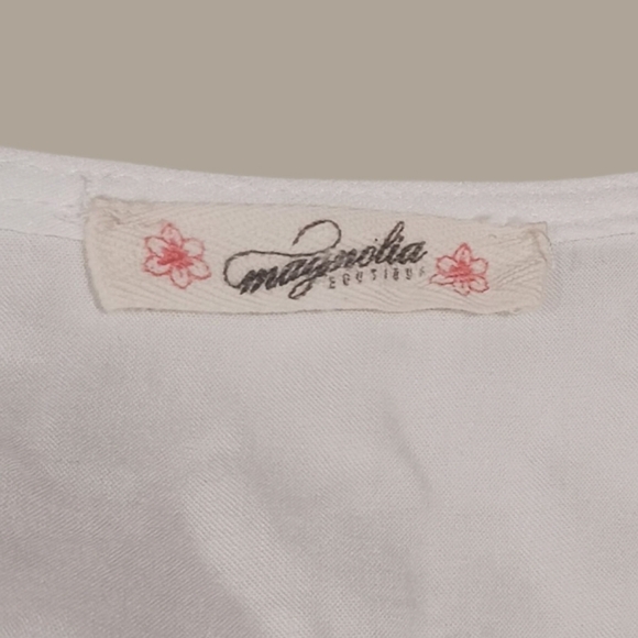 Magnolia Boutique Plunge Neck Button Front Gauze Dress - Picture 6 of 7